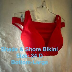 Shade & Shore Red Bikini **NWOT**